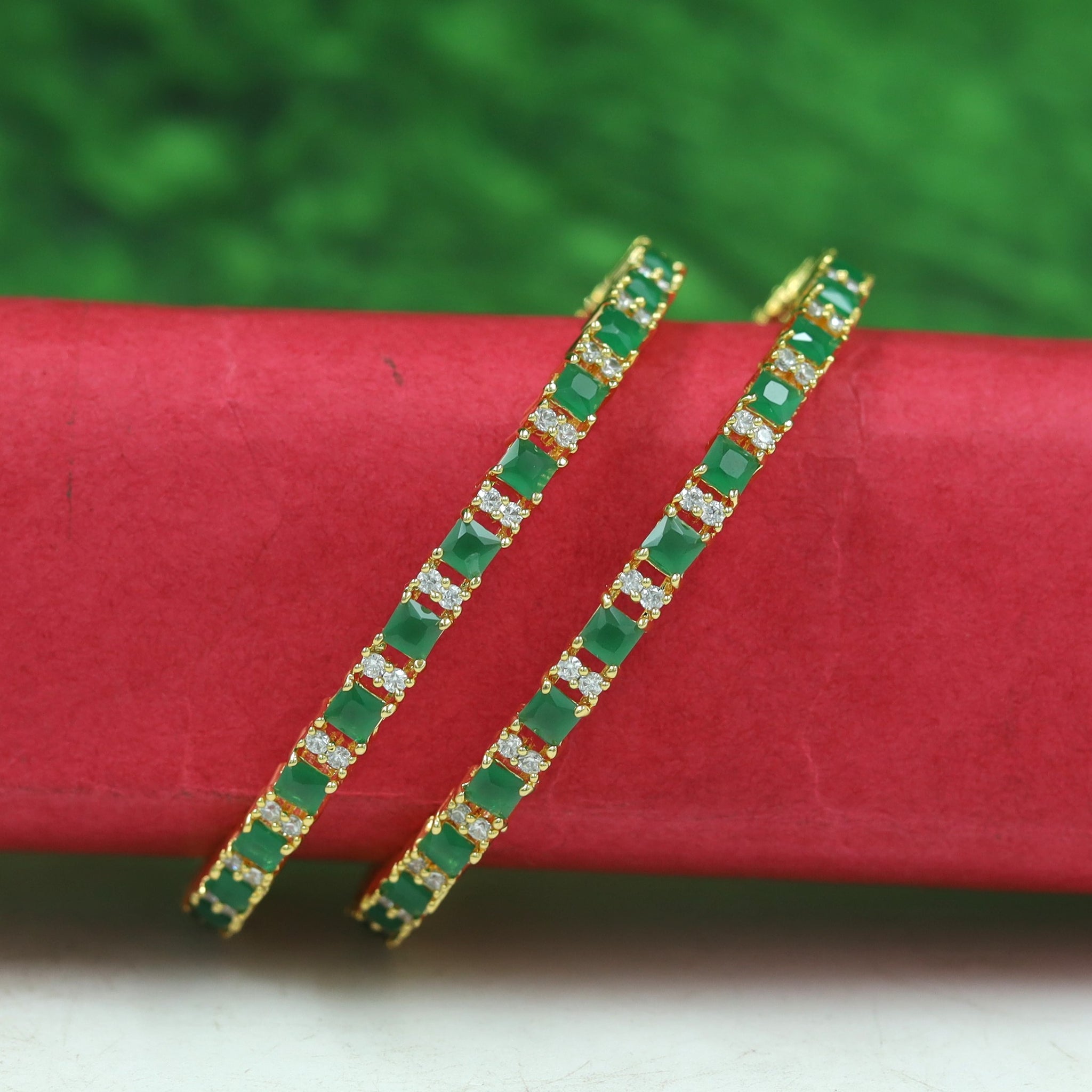 Gold Plated Zircon/AD Bangles/Kada 5459-9524