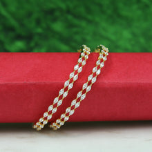 Gold Plated Zircon/AD Bangles kada 15383-2530