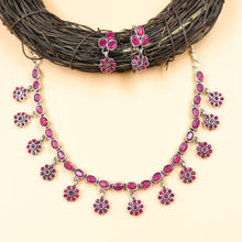 Round Neck Oxidized Necklace Set 11271-28