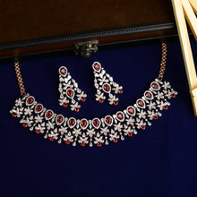 Designer Zircon/AD Choker Necklace Set 18498-5680