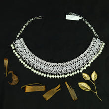 Silver Zircon/AD Choker Set 11569-7681