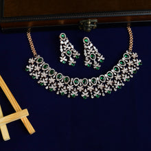 Designer Zircon/AD Choker Necklace Set 18498-5680