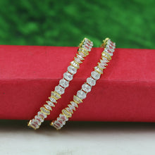 Gold Plated Zircon/AD Bangles/Kada 9085-3350
