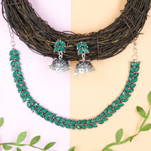 Round Neck Oxidized Necklace Set 11269-28
