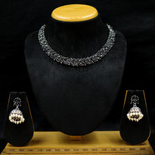 Round Neck Oxidized Necklace Set 11269-28