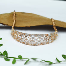 Rose Gold Zircon/AD Necklace Set