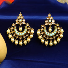 Firozi Kundan Earring 12174-8464