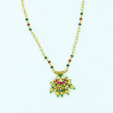 Light Kundan Pendant Set 13585-56