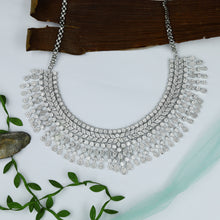 Round Neck Zircon/AD Necklace Set 10778-69