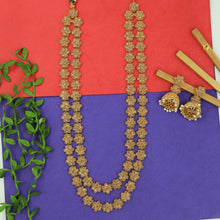 Long Neck Gold Look Layered Necklace Set 13548-28