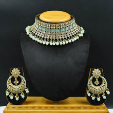 Mint Green Antique Necklace Set 17271-4419