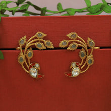 Sabya Inspired Kanphool Kundan Earring 21413-96