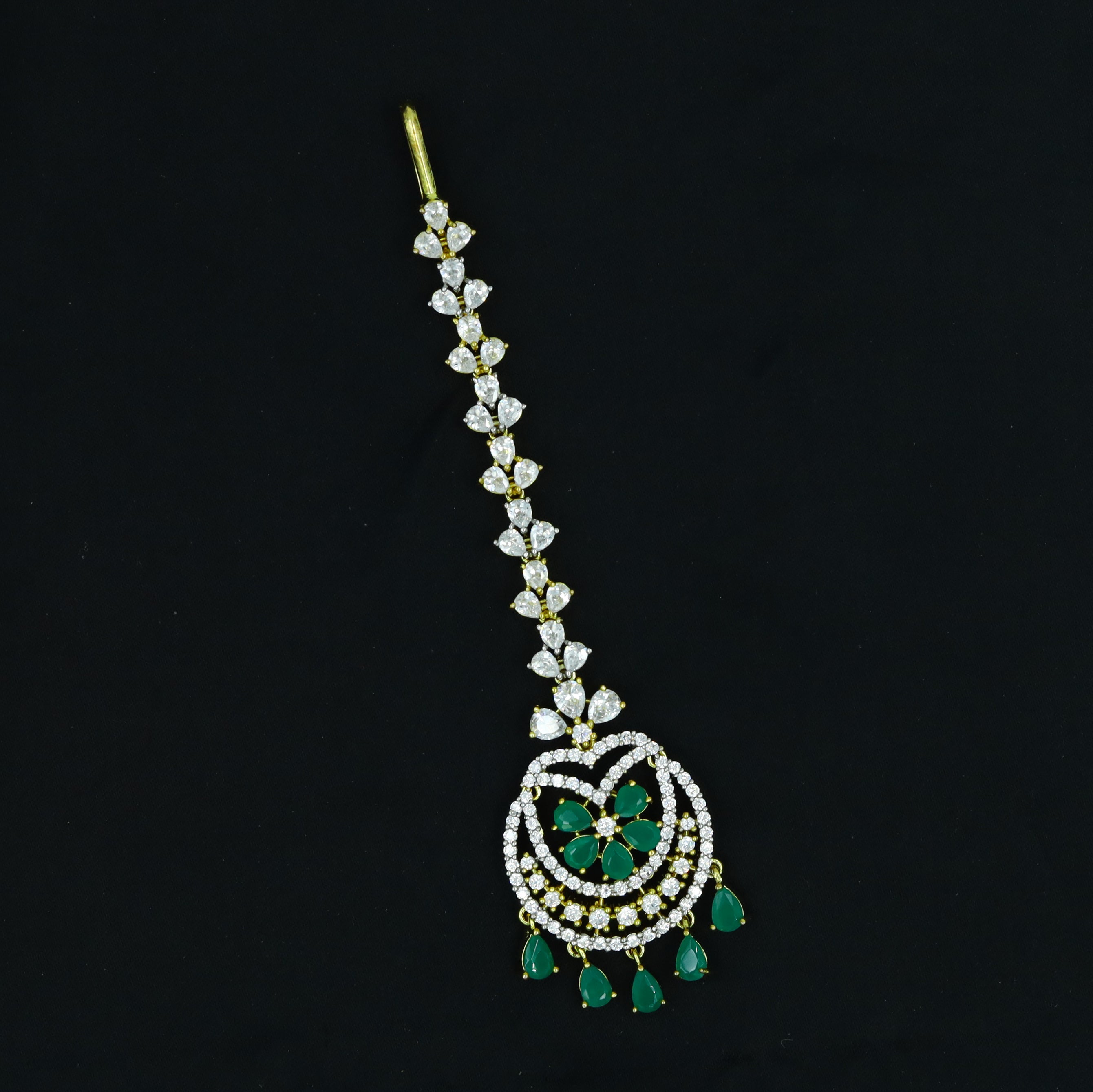 Green maang tikka online online