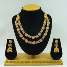 Round Neck Layered Gold Look Necklace Set 13550-28