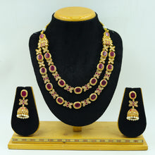 Round Neck Layered Gold Look Necklace Set 13550-28