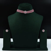 Choker Zircon/AD Necklace Set 7180-33