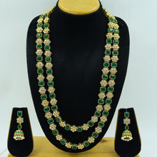 Long Neck Gold Look Layered Necklace Set 13546-28