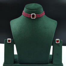 Choker Zircon/AD Necklace Set 7179-33