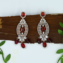 Bridal zircon Choker Set with American diamond and Ruby Stones 10836-6586