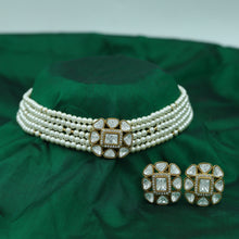 Sabyasachi Inspired Moissanite Choker Kundan Necklace Set 16638-87