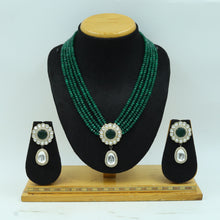 Sabyasachi Inspired Moissanite Round Neck Kundan Necklace Set 16639-87