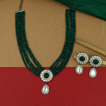 Sabyasachi Inspired Moissanite Round Neck Kundan Necklace Set 16639-87