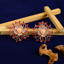 Ruby Zircon/AD Tops Earring 17718-4900