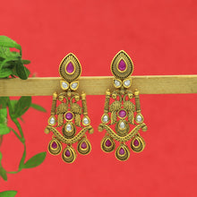 Ruby Gold Look Earring 16528-3675