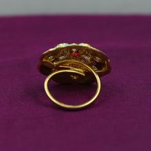 Mint Green Adjustable Kundan Ring 8984-100