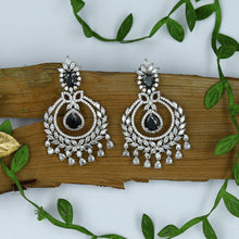 Silver Polish Zircon/AD Earring 6718-69