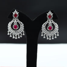 Silver Polish Zircon/AD Earring 6718-69