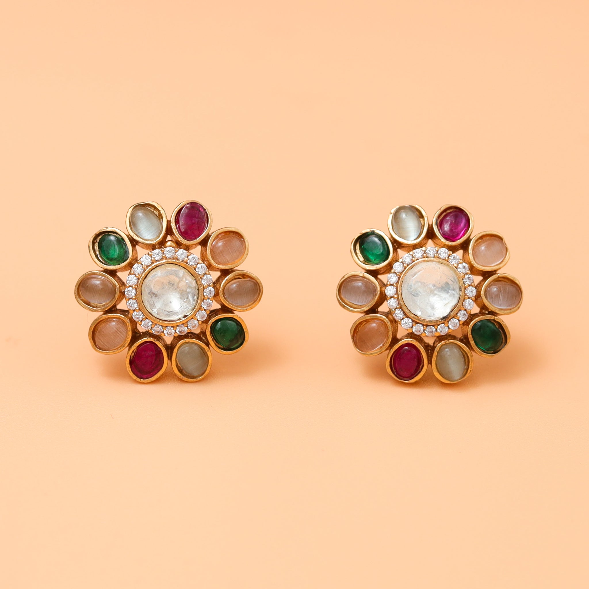 Tops/Studs Kundan Earring 10915-42