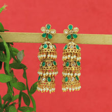 Green Gold Look Earrings 5079-9144