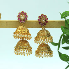 Ruby Gold Look Earring 5125-9190