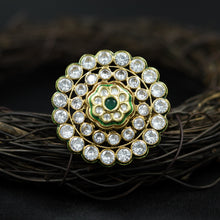 Green Polki  Ring 13348-0350