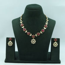 Sabyasachi Inspired Moissanite Round Neck Kundan Necklace Set 16811-87