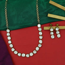 Round Neck Kundan Necklace Set 16557-69