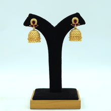 Ruby Color Gold Look Light Jhumki 7538-1050