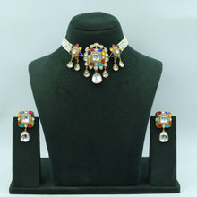 Sabyasachi Inspired Moissanite Choker Kundan Necklace Set 16813-87