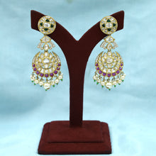 Round Neck Bridal Kundan Necklace Set 19716-34