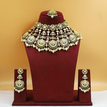 Round Neck Bridal Kundan Necklace Set 19716-34