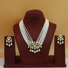 Moissanite Round Neck Kundan Necklace Set 20002-87