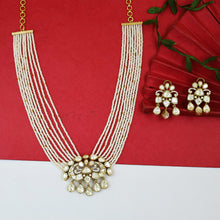 Moissanite Round Neck Kundan Necklace Set 20002-87