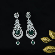 Green Zircon/AD Earring 13545-0616