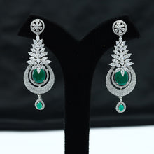 Green Zircon/AD Earring 13545-0616