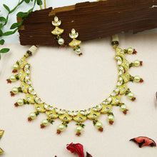 Ruby Green Kundan Necklace Set 8799-2857