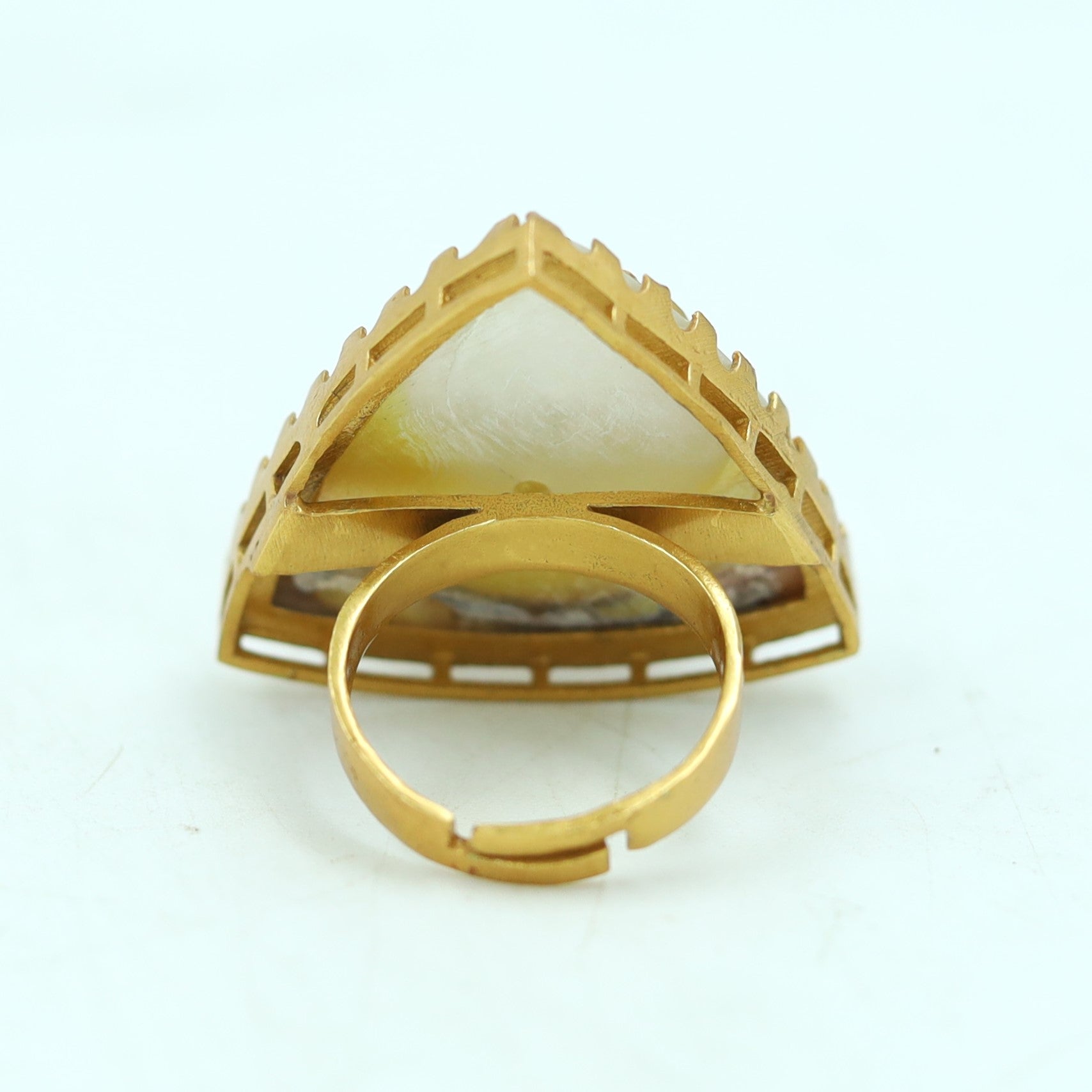 Sabyasachi Inspired Moissanite Kundan Ring 16830-87