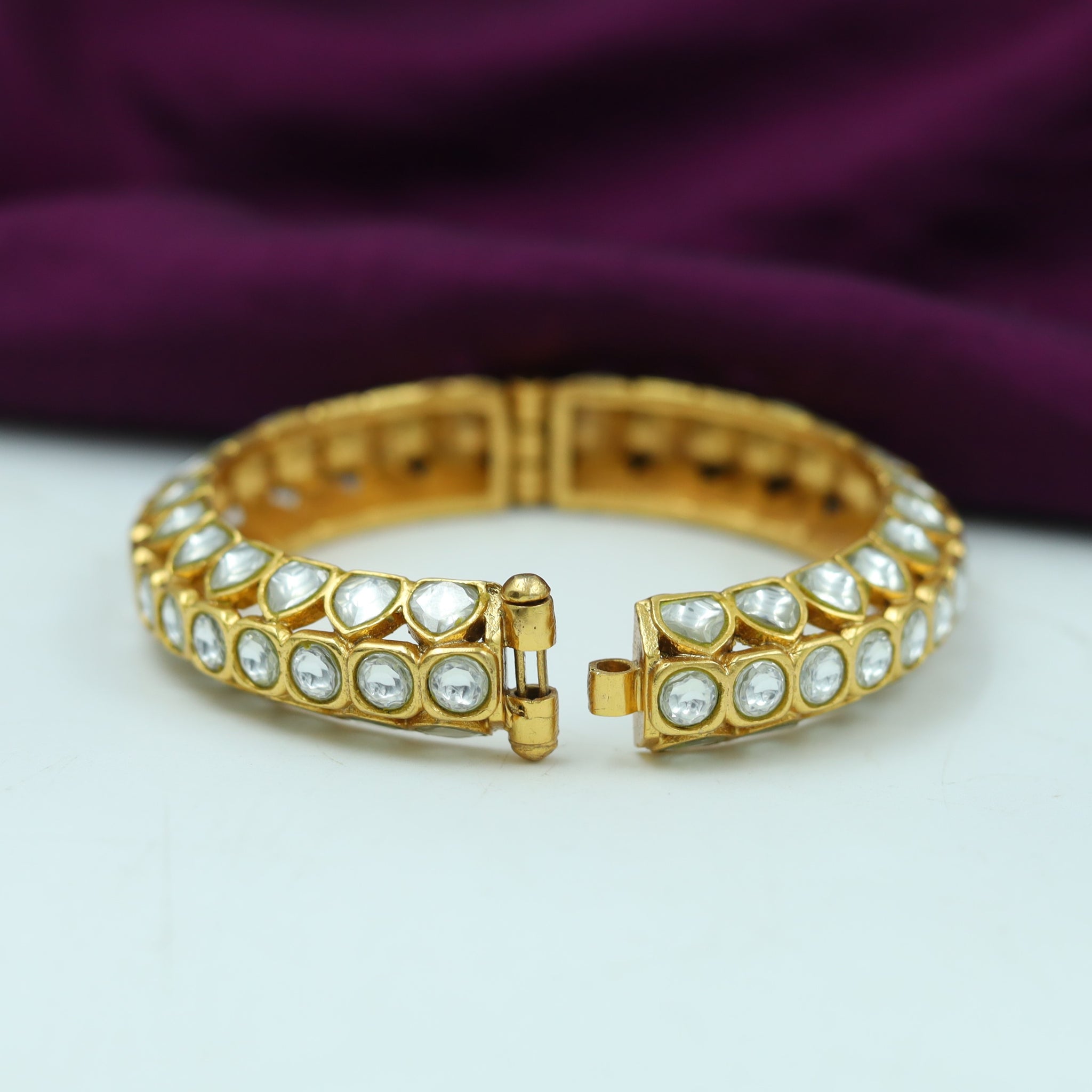 Sabyasachi Inspired Moissanite Kundan Bangles/Kada 16842-87
