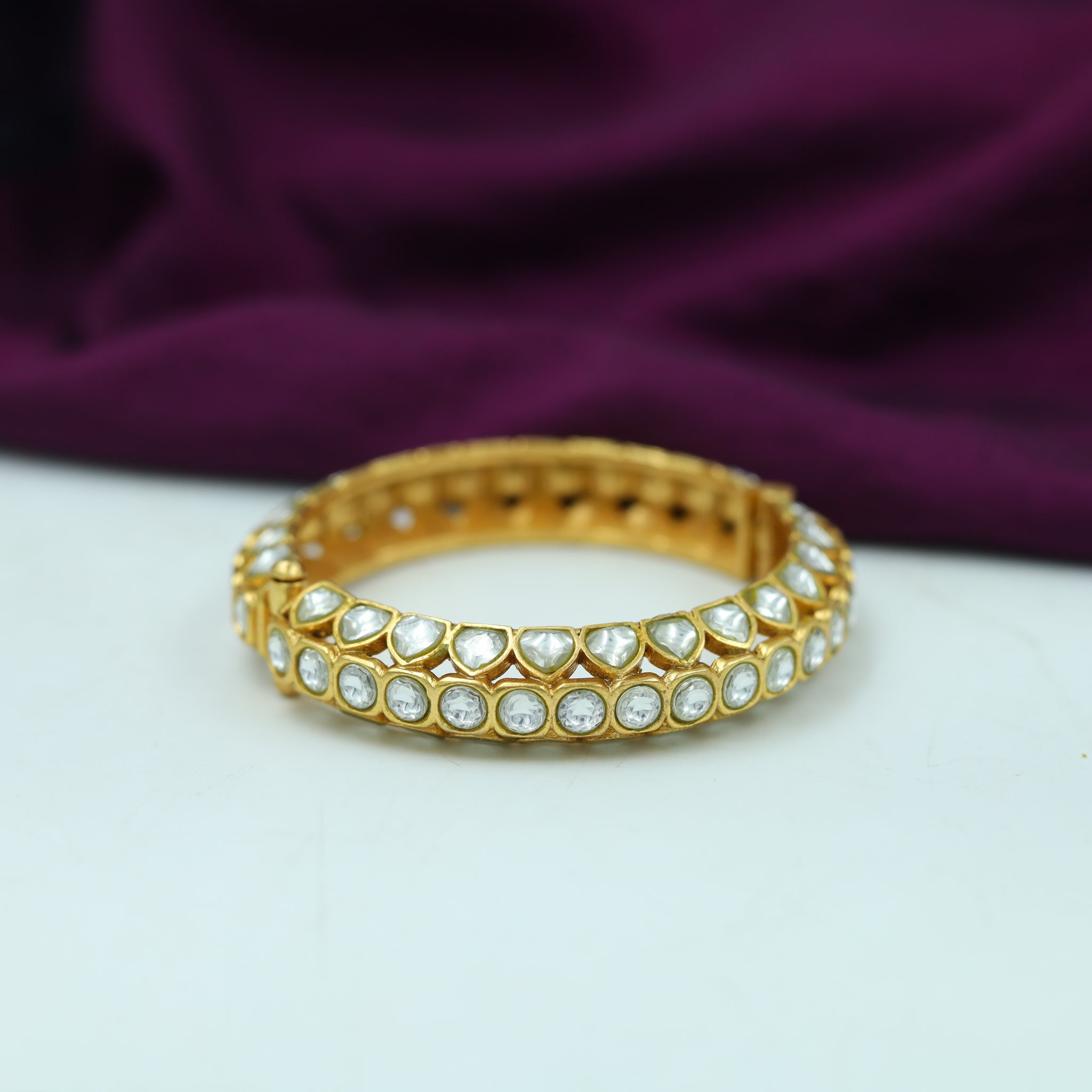 Sabyasachi Inspired Moissanite Kundan Bangles/Kada 16842-87