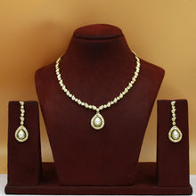 Round Neck Jadau Necklace Set 16996-48